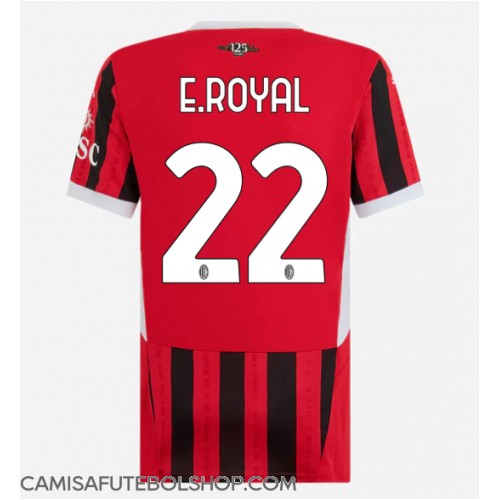 Camisa de time de futebol AC Milan Emerson Royal #22 Replicas 1º Equipamento Feminina 2024-25 Manga Curta